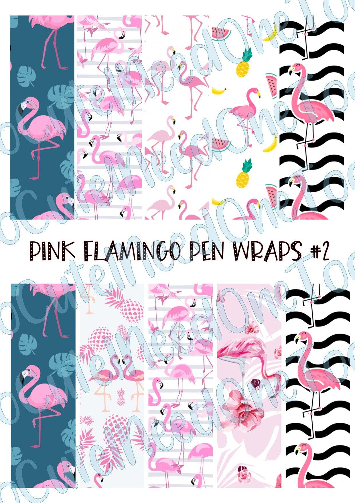Pink Flamingo Pen Wraps #2 - SoCuteINeedOneToo