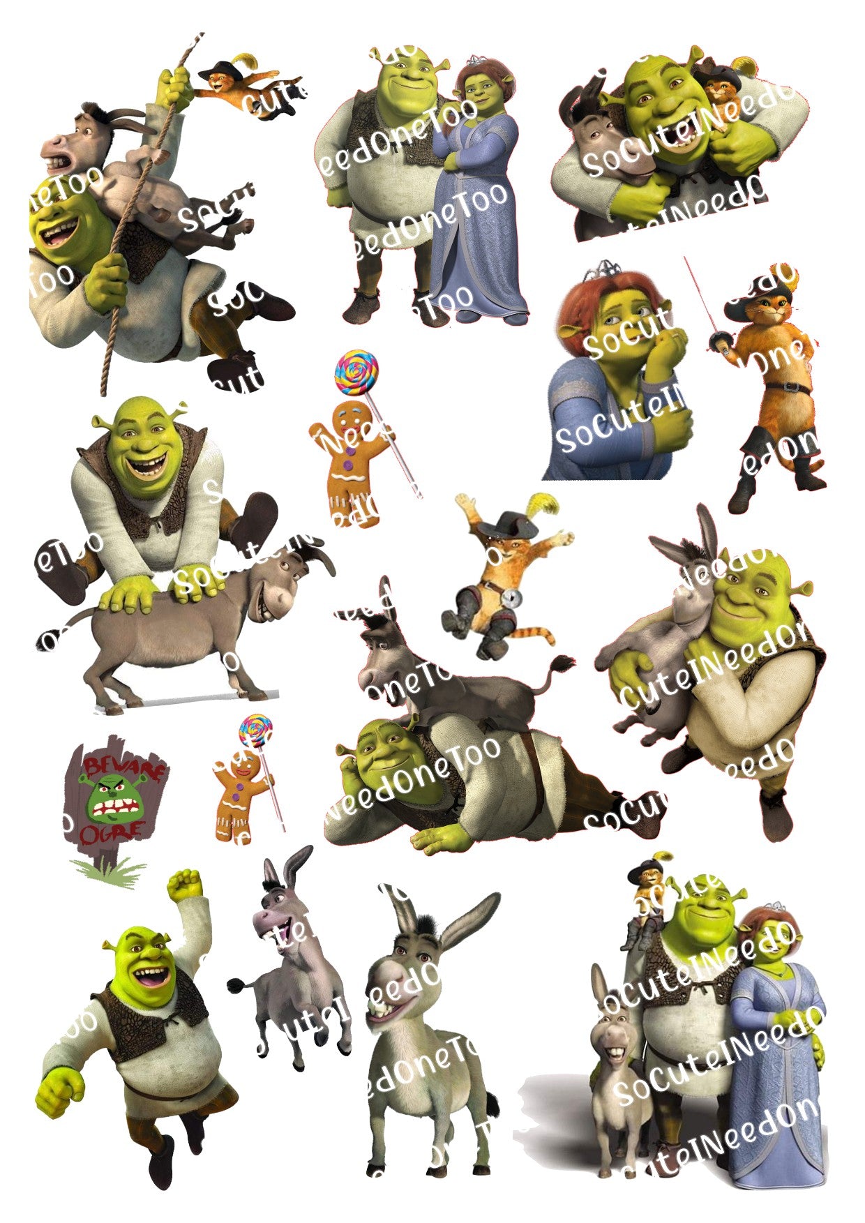Shrek #2 Waterslide Decals - SoCuteINeedOneToo