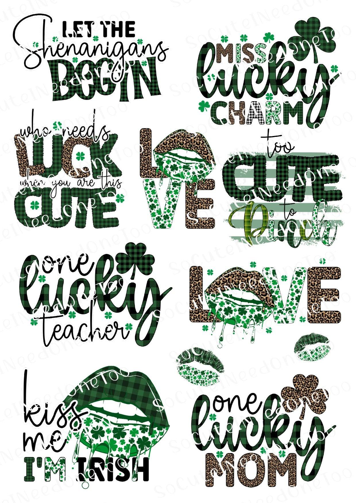 St. Patrick's Day #13 Waterslide Decals - SoCuteINeedOneToo