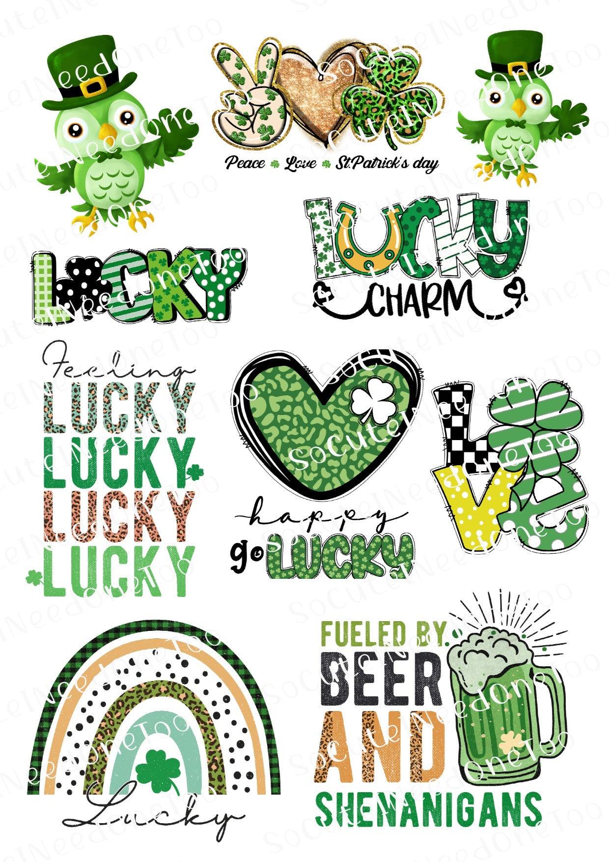 St. Patrick's Day #14 Waterslide Decals - SoCuteINeedOneToo