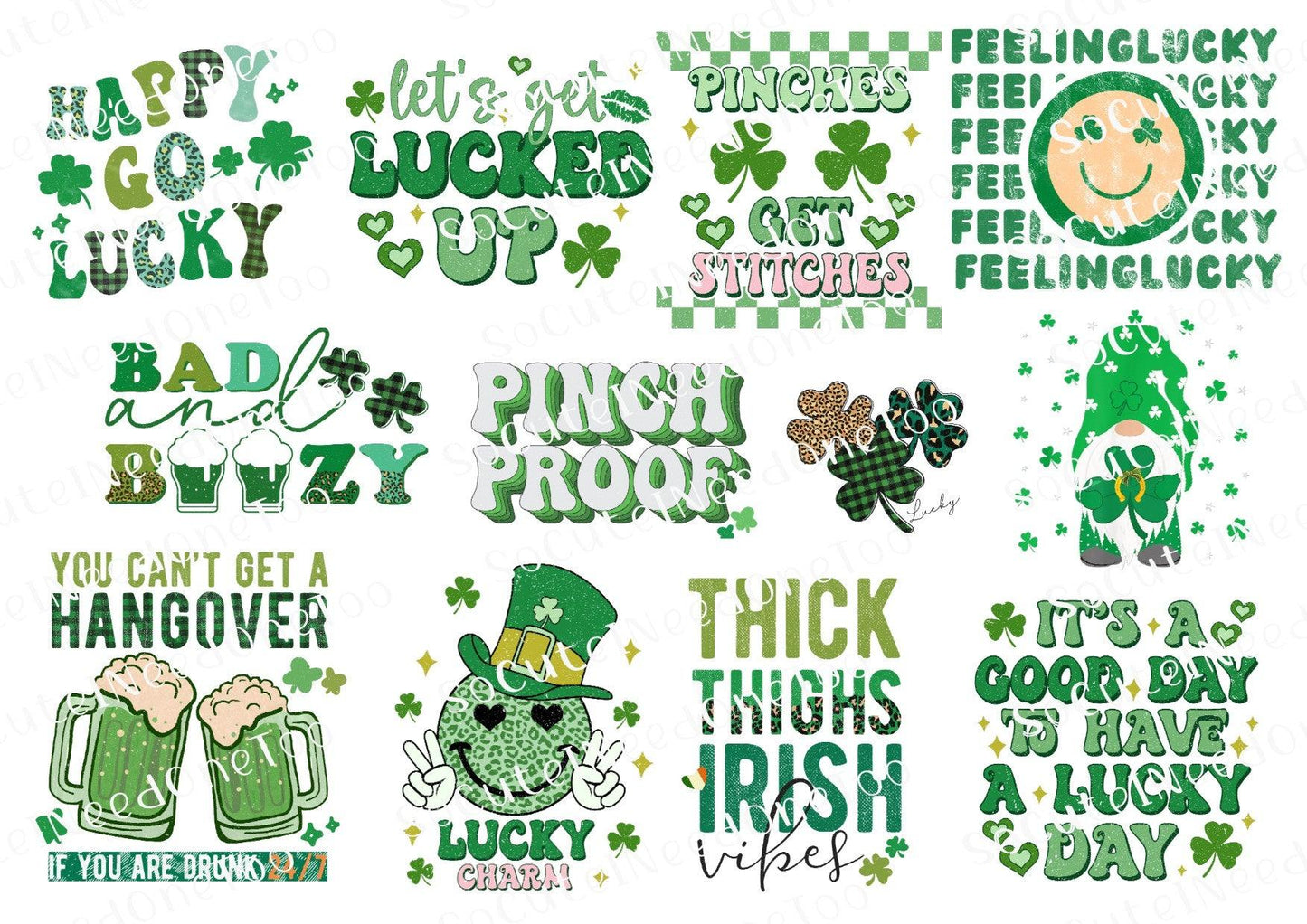St. Patrick's Day #4 Waterslide Decals - SoCuteINeedOneToo