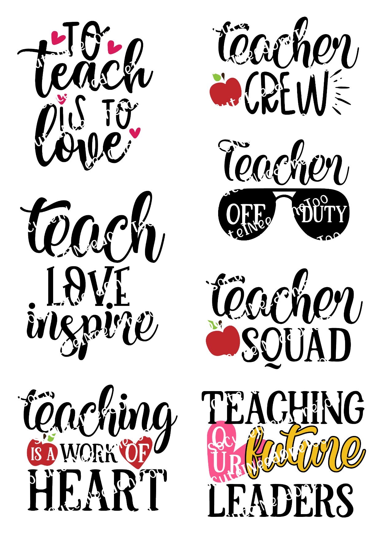 Teacher #2 Waterslide Decals - SoCuteINeedOneToo