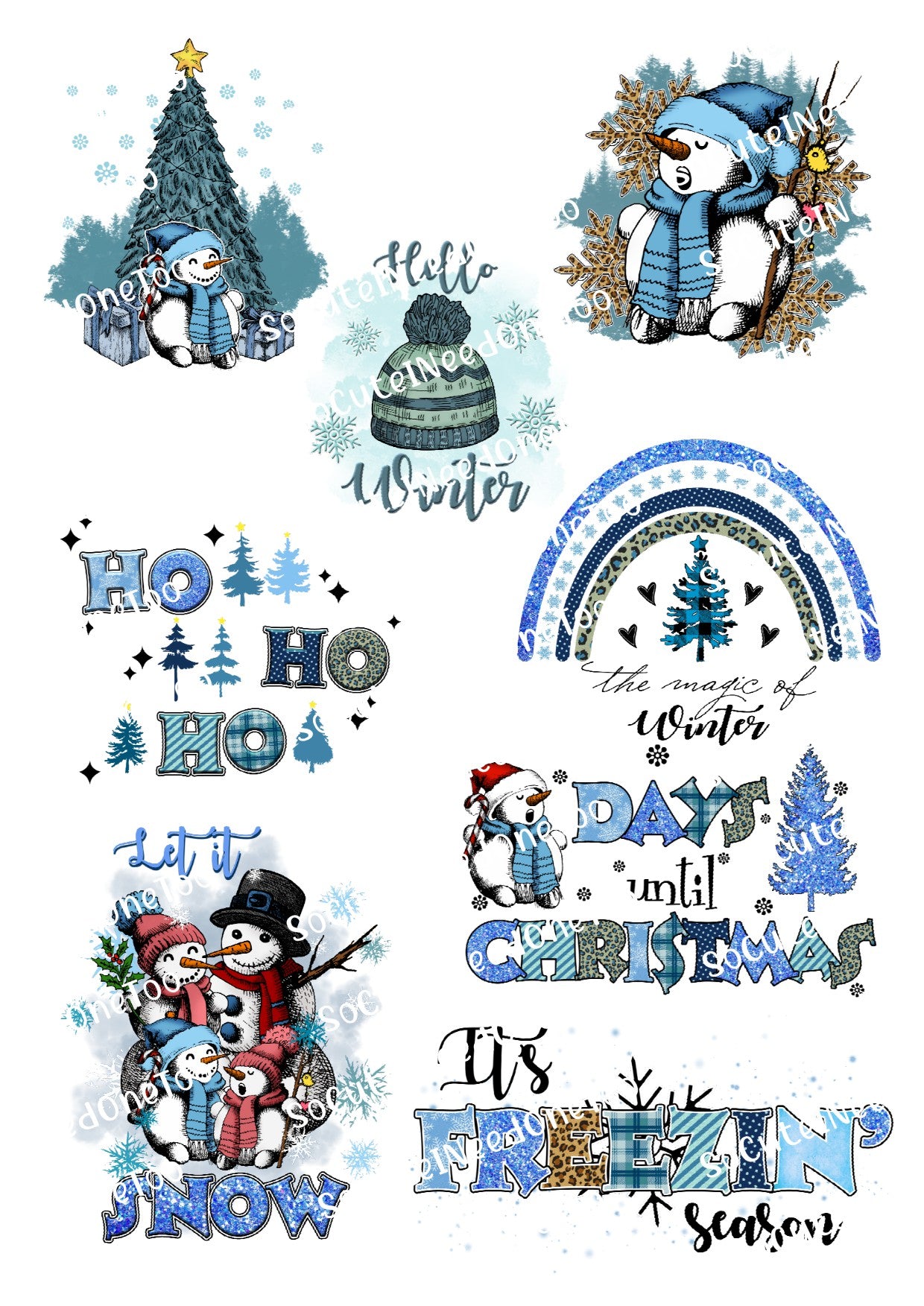 The Magic Of Winter Waterslide Decals - SoCuteINeedOneToo