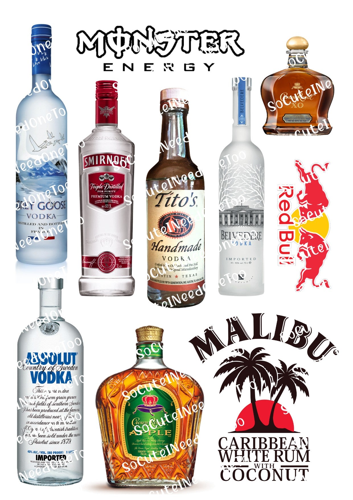Vodka Bottle Waterslide Decals - SoCuteINeedOneToo