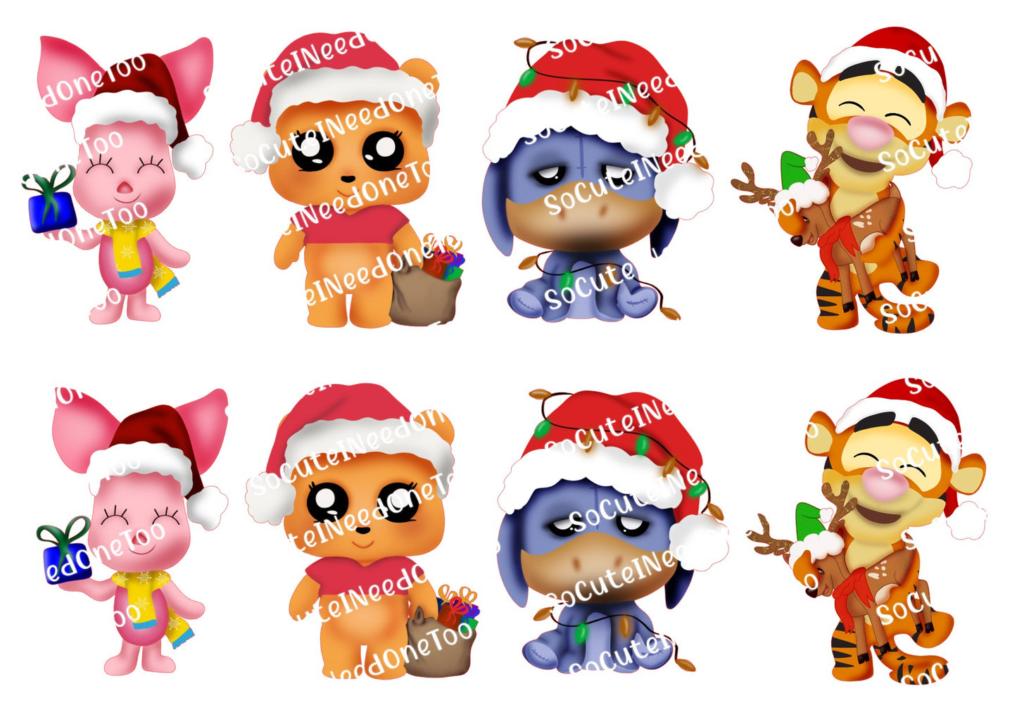 Winnie The Pooh - Christmas Decals - SoCuteINeedOneToo