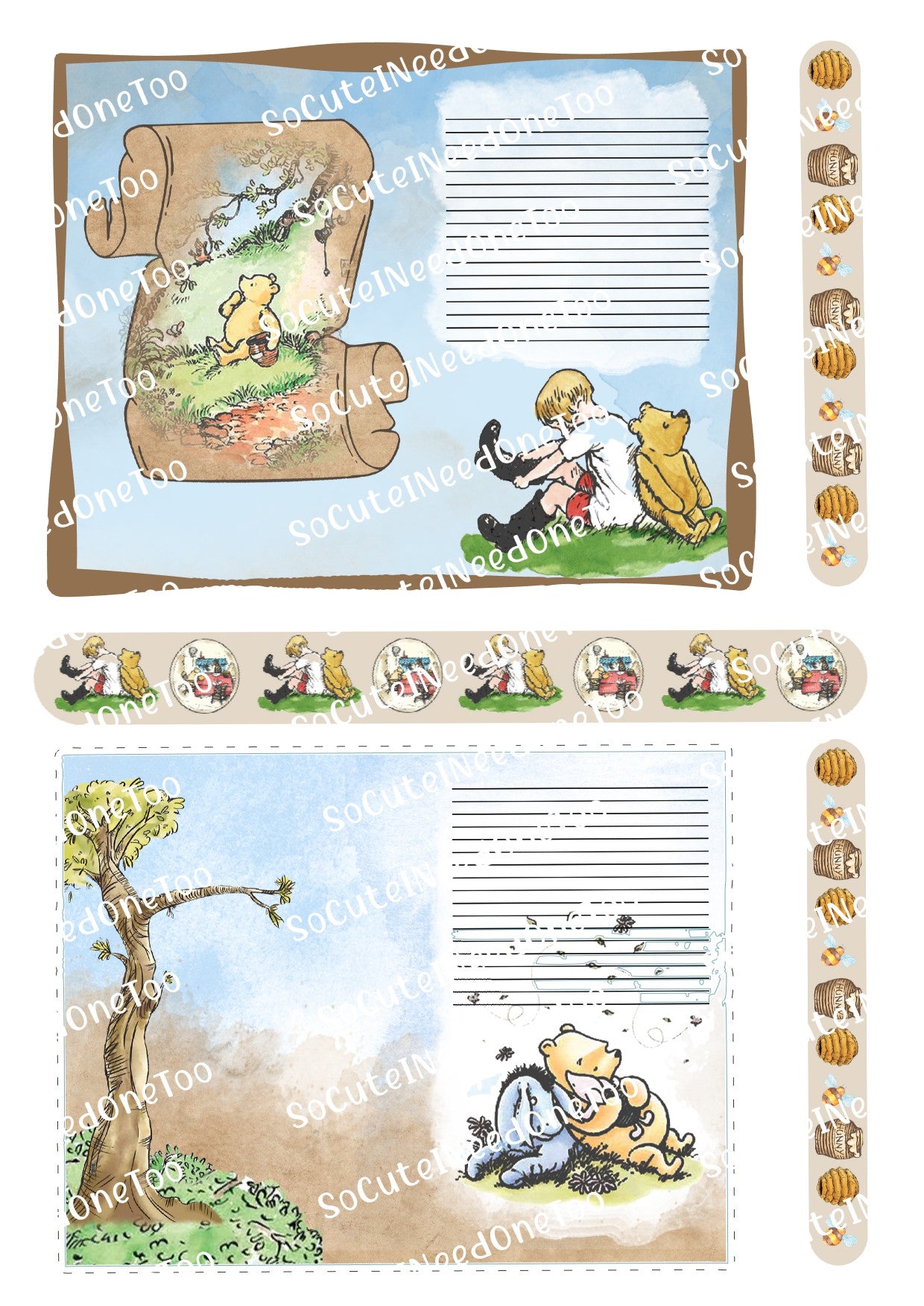 Winnie the Pooh Scrapbook #4 Decals - SoCuteINeedOneToo