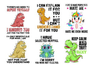 Adult Sayings - There's no need to repeat Waterslide Decals - SoCuteINeedOneToo