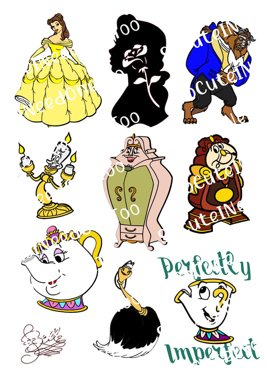 Beauty and The Beast #3 Decals - SoCuteINeedOneToo
