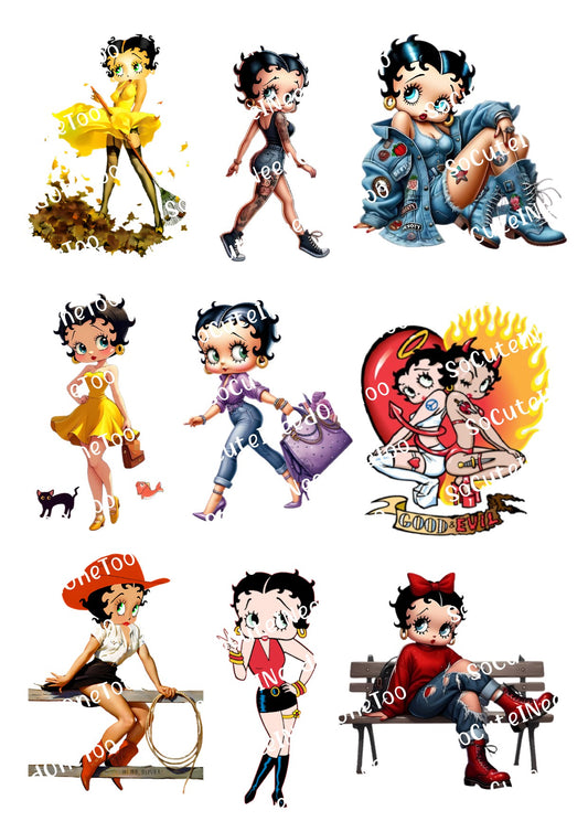 Calcomanías para toboganes acuáticos Betty Boop n.° 3