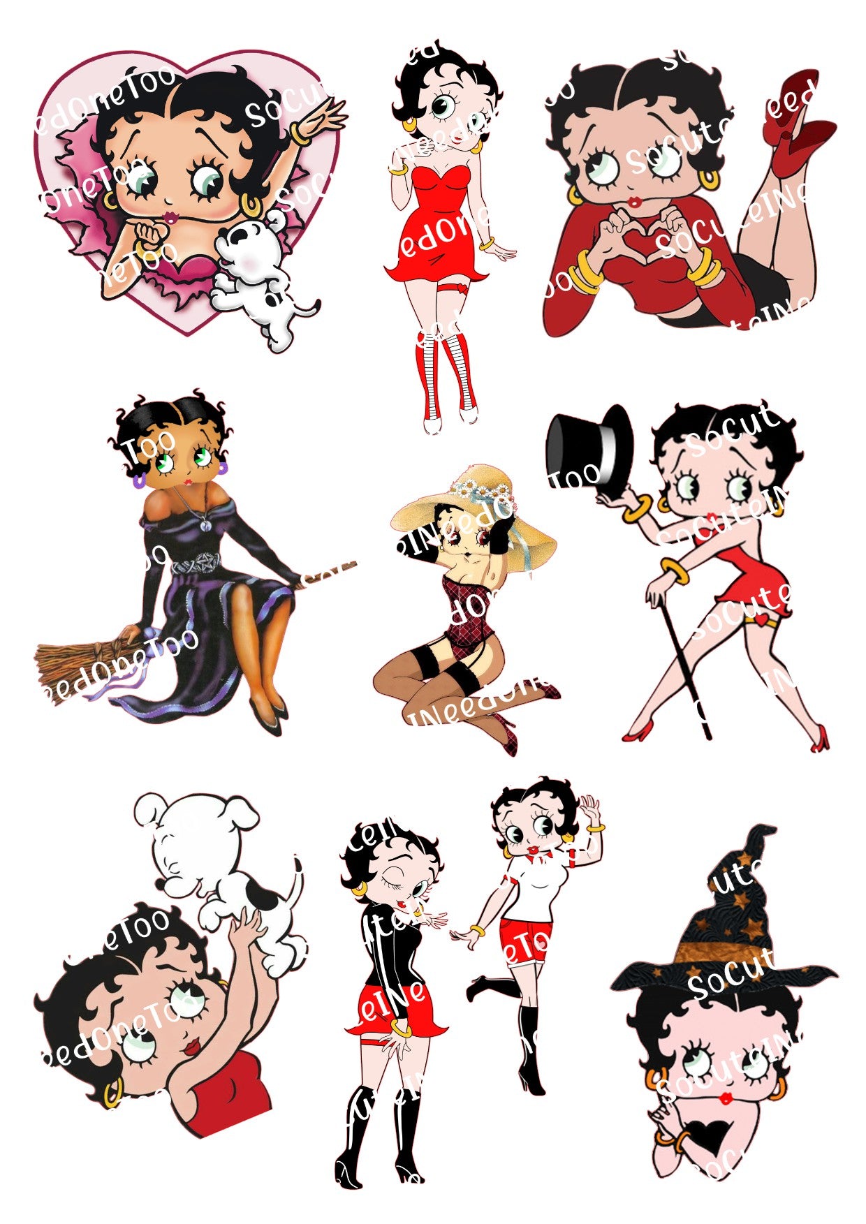 Calcomanías para toboganes acuáticos Betty Boop n.° 5