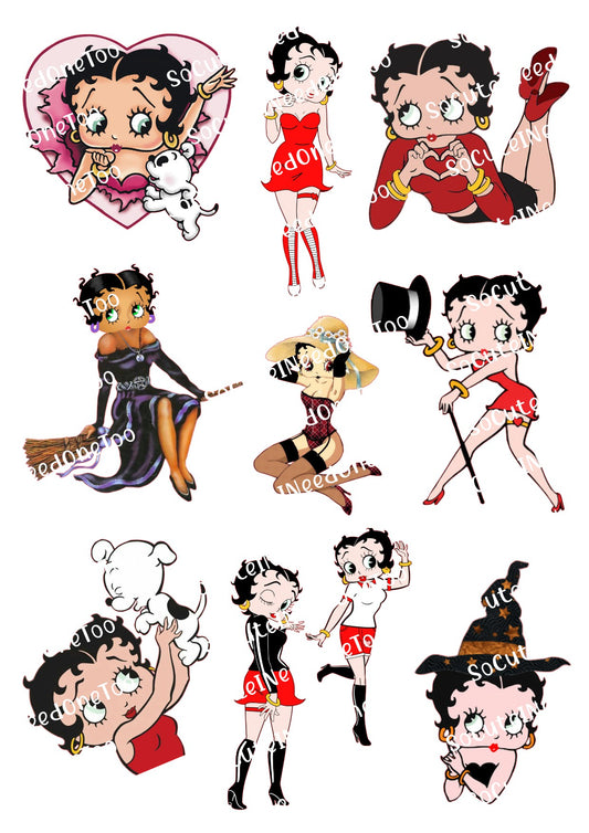 Calcomanías para toboganes acuáticos Betty Boop n.° 5