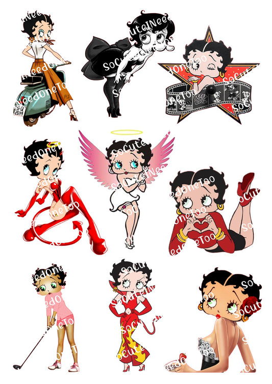 Calcomanías para toboganes acuáticos Betty Boop n.° 5