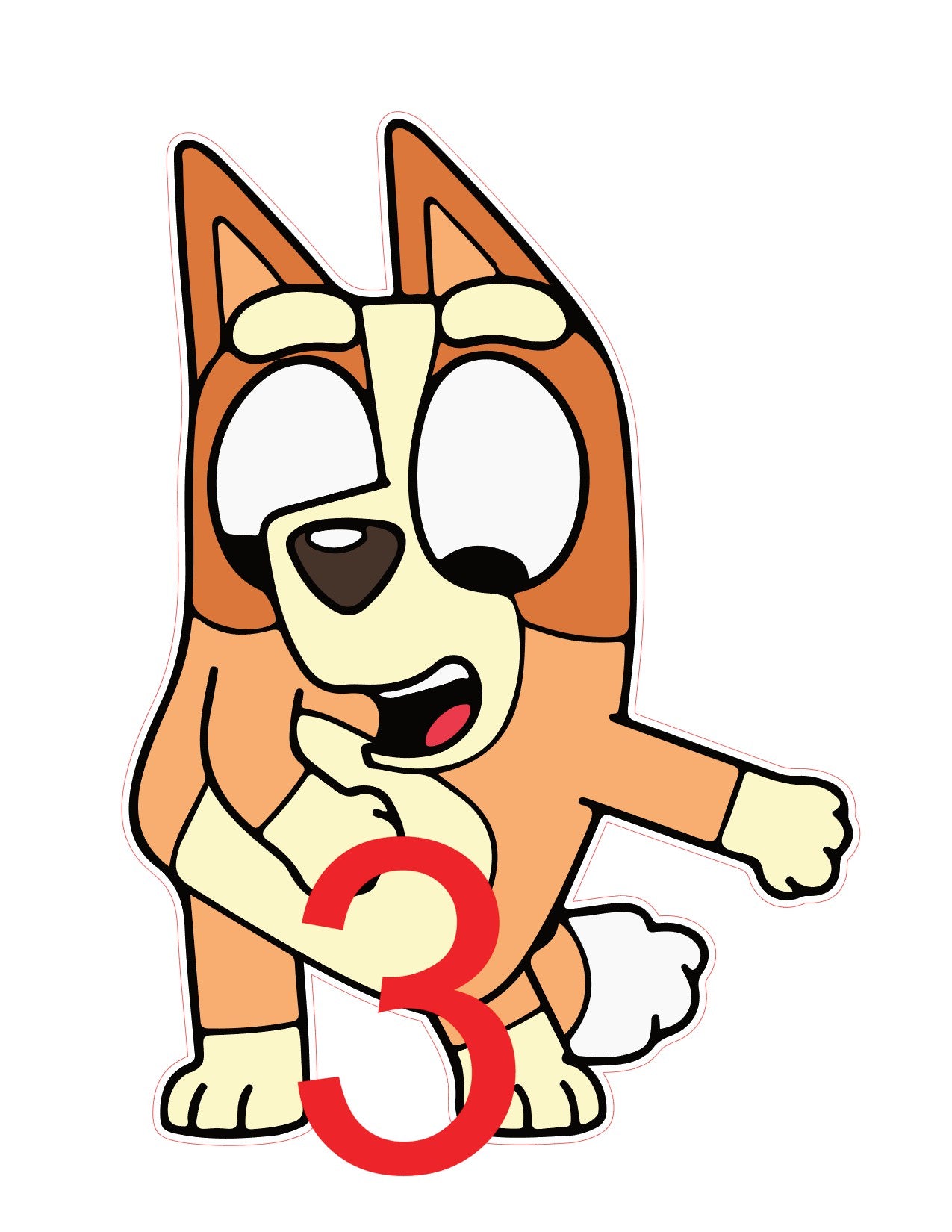 Bluey Big Stickers - Matte/Glossy Large Removable Stickers - Wall Decals - SoCuteINeedOneToo