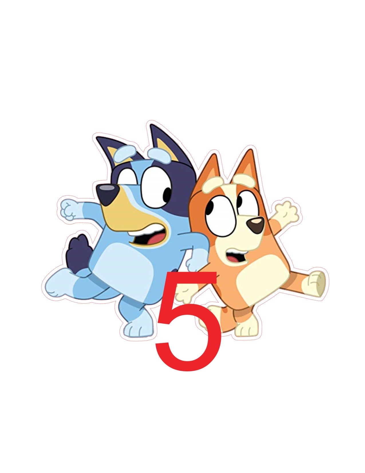 Bluey Big Stickers - Matte/Glossy Large Removable Stickers - Wall Decals - SoCuteINeedOneToo