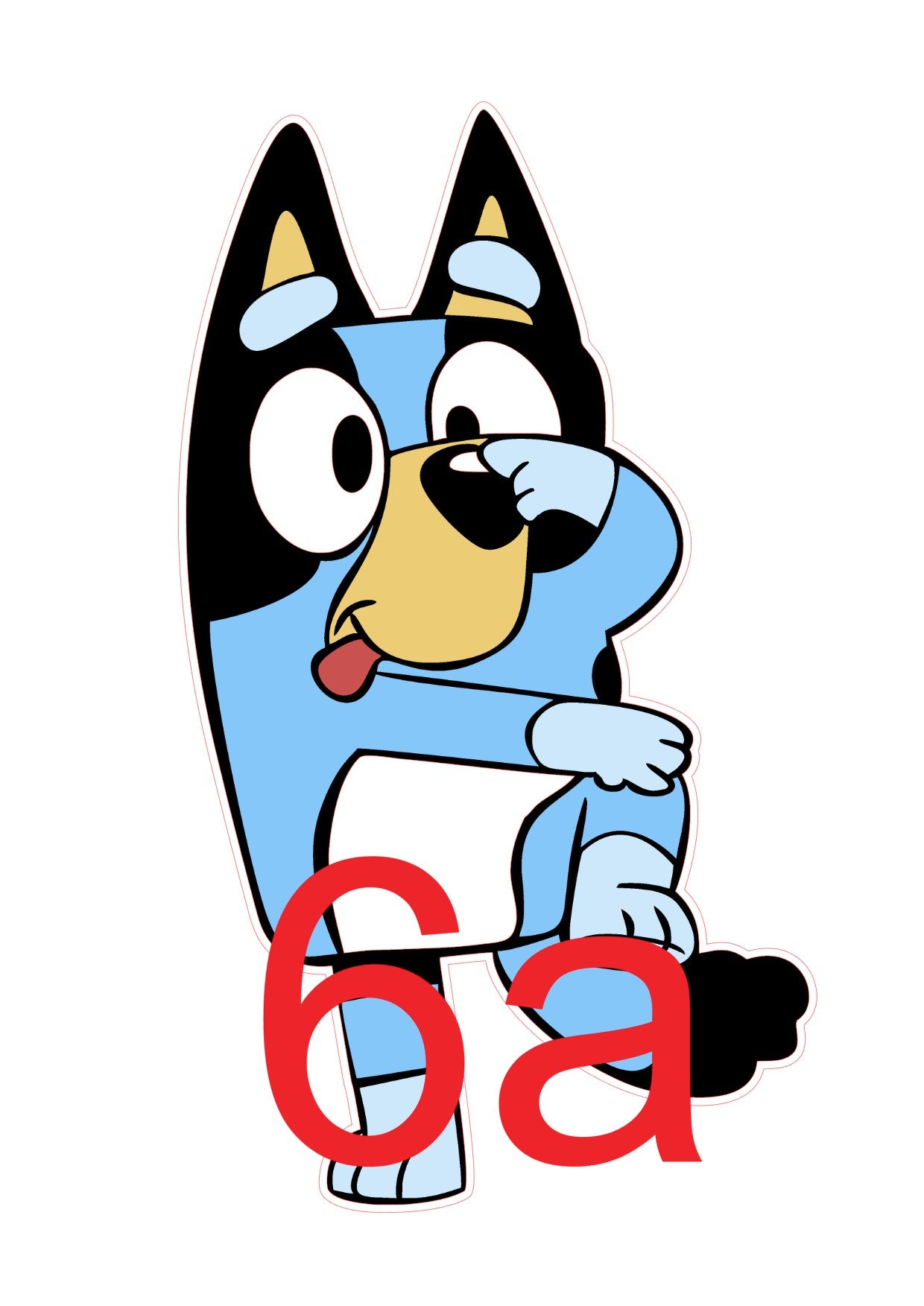 Bluey Big Stickers - Matte/Glossy Large Removable Stickers - Wall Decals - SoCuteINeedOneToo