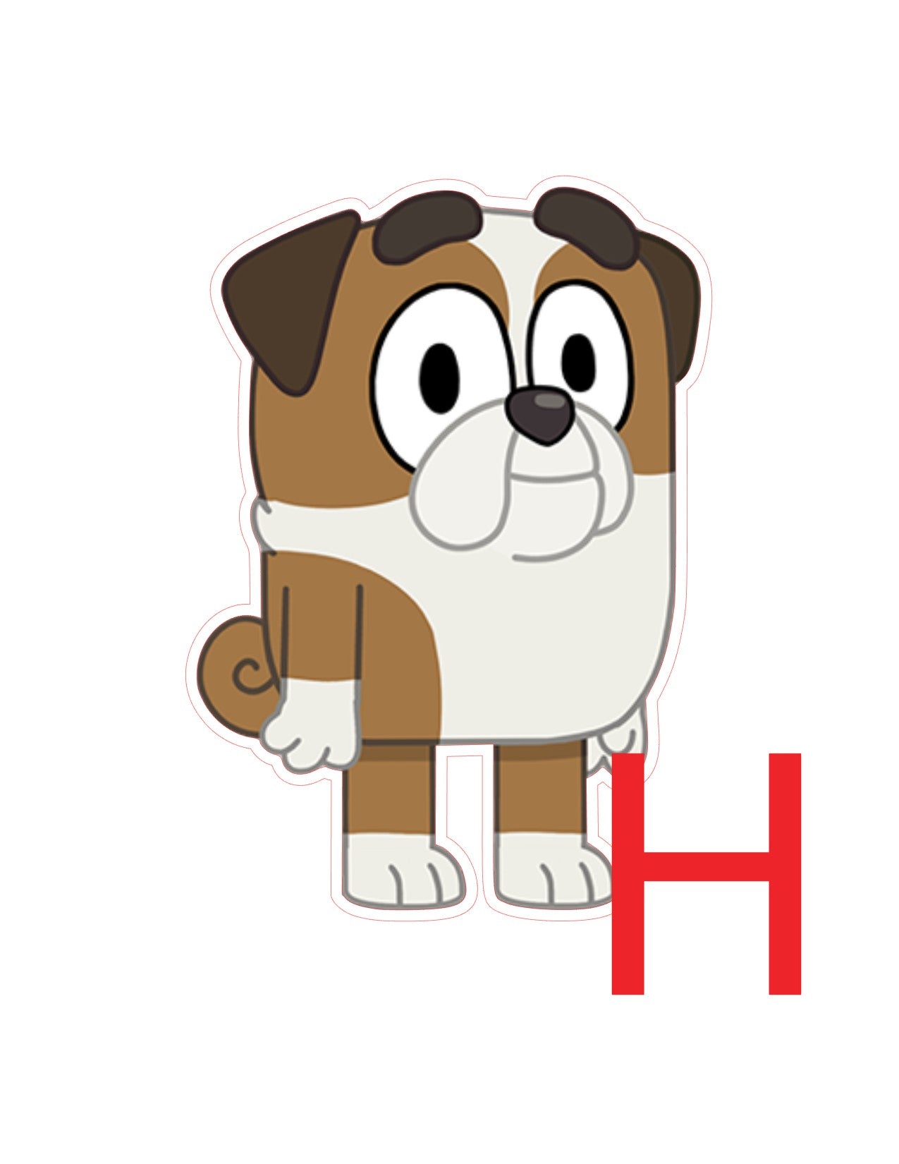 Bluey Big Stickers - Matte/Glossy Large Removable Stickers - Wall Decals - SoCuteINeedOneToo