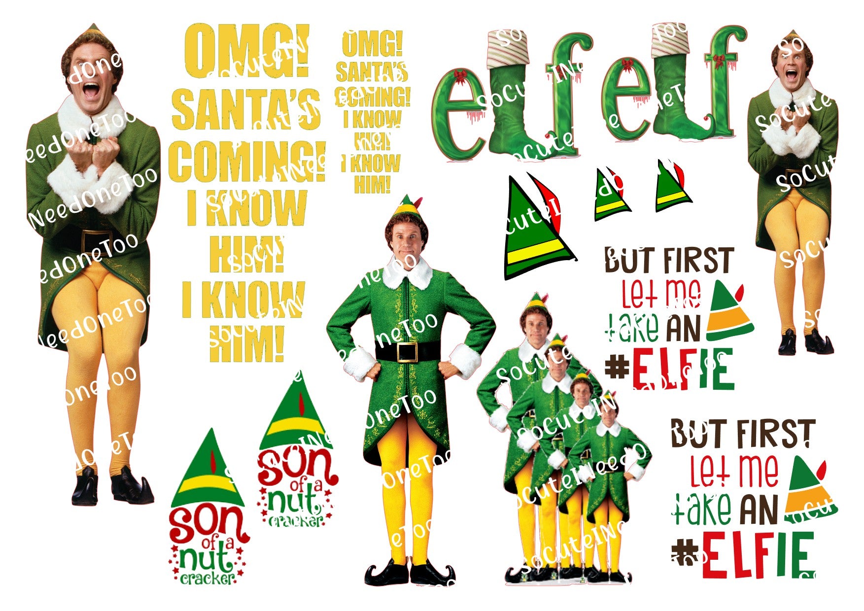 Buddy The Elf Waterslide Decals - SoCuteINeedOneToo