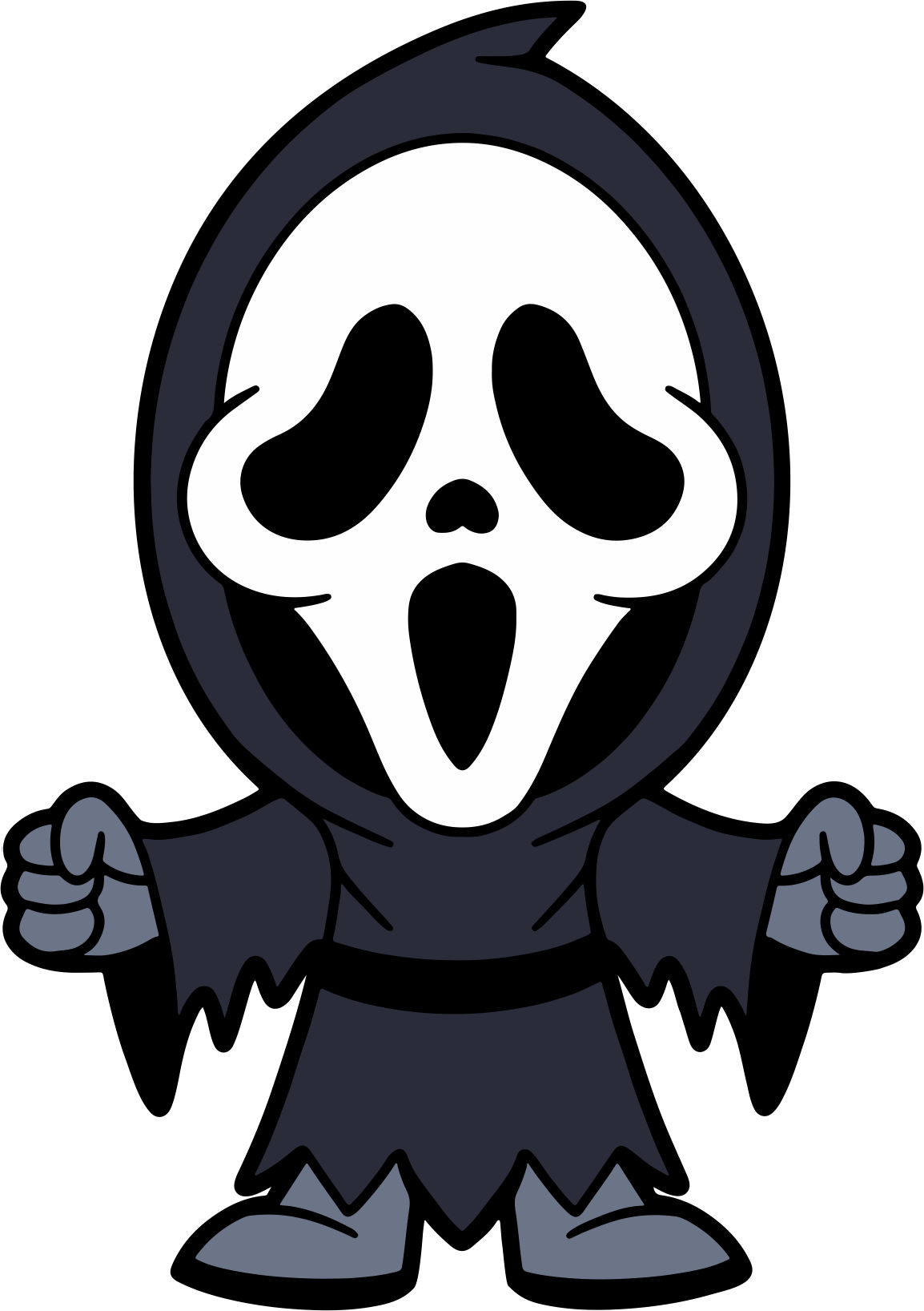 Chibi Halloween sticker #6 - cute die-cut vinyl sticker