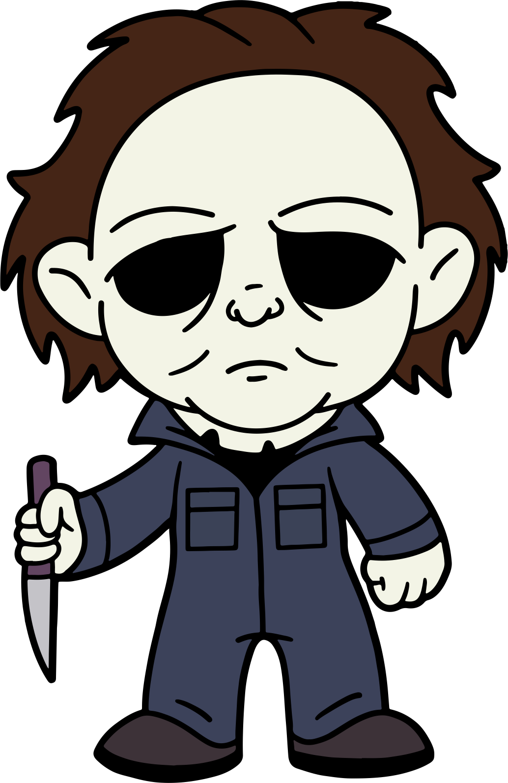 Chibi Halloween sticker #2 - cute die-cut vinyl sticker