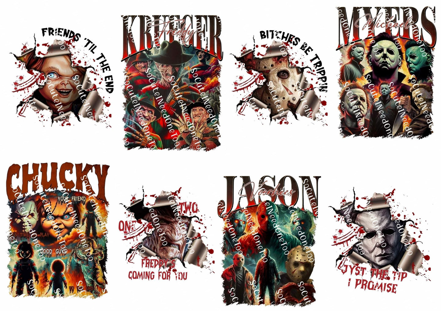 Chucky Waterslide Decals - Child's Play Horror Movie Designs