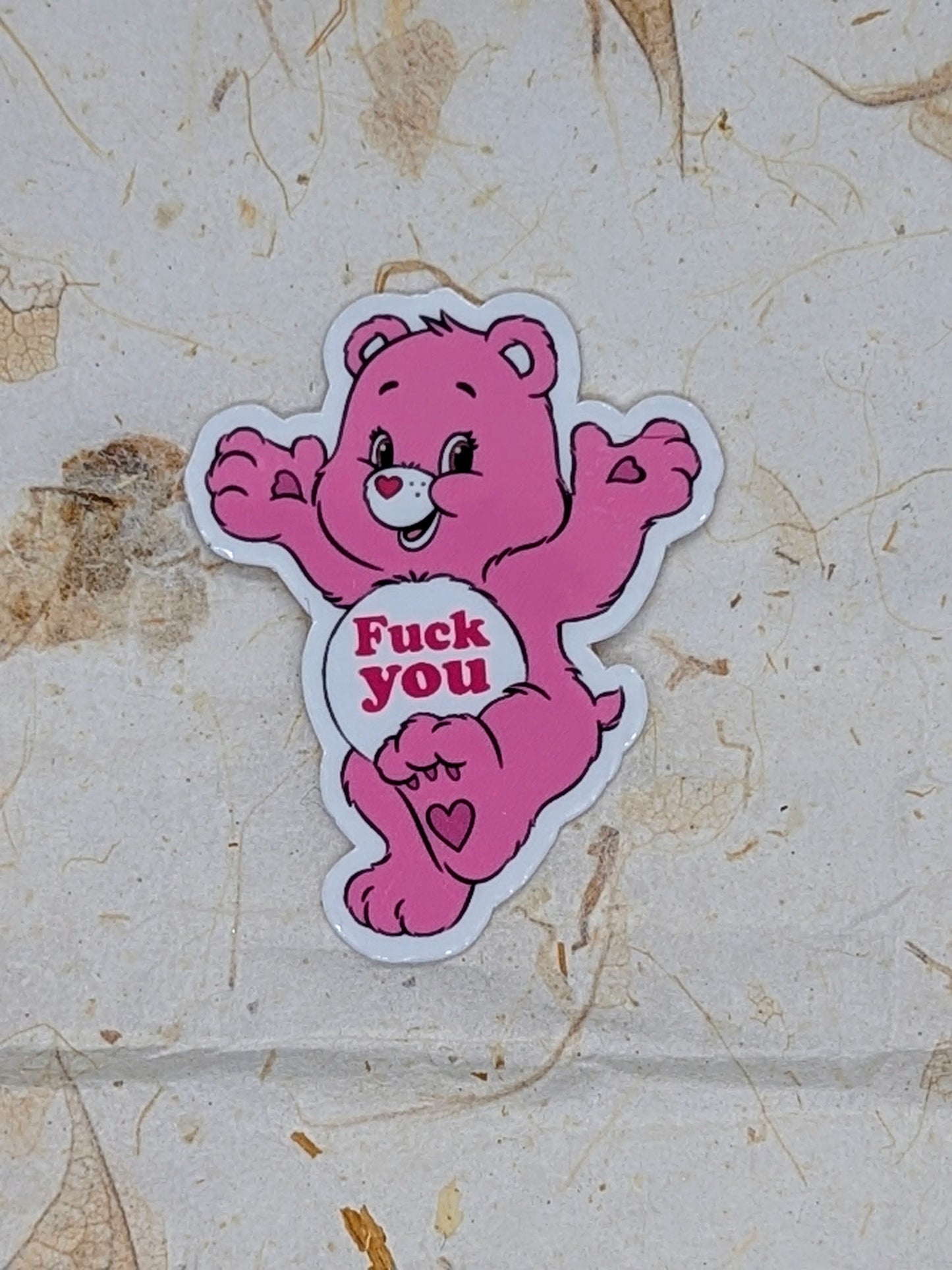  Care Bear Sticker - Fuck You 3 inch Sticker socuteineedonetoo