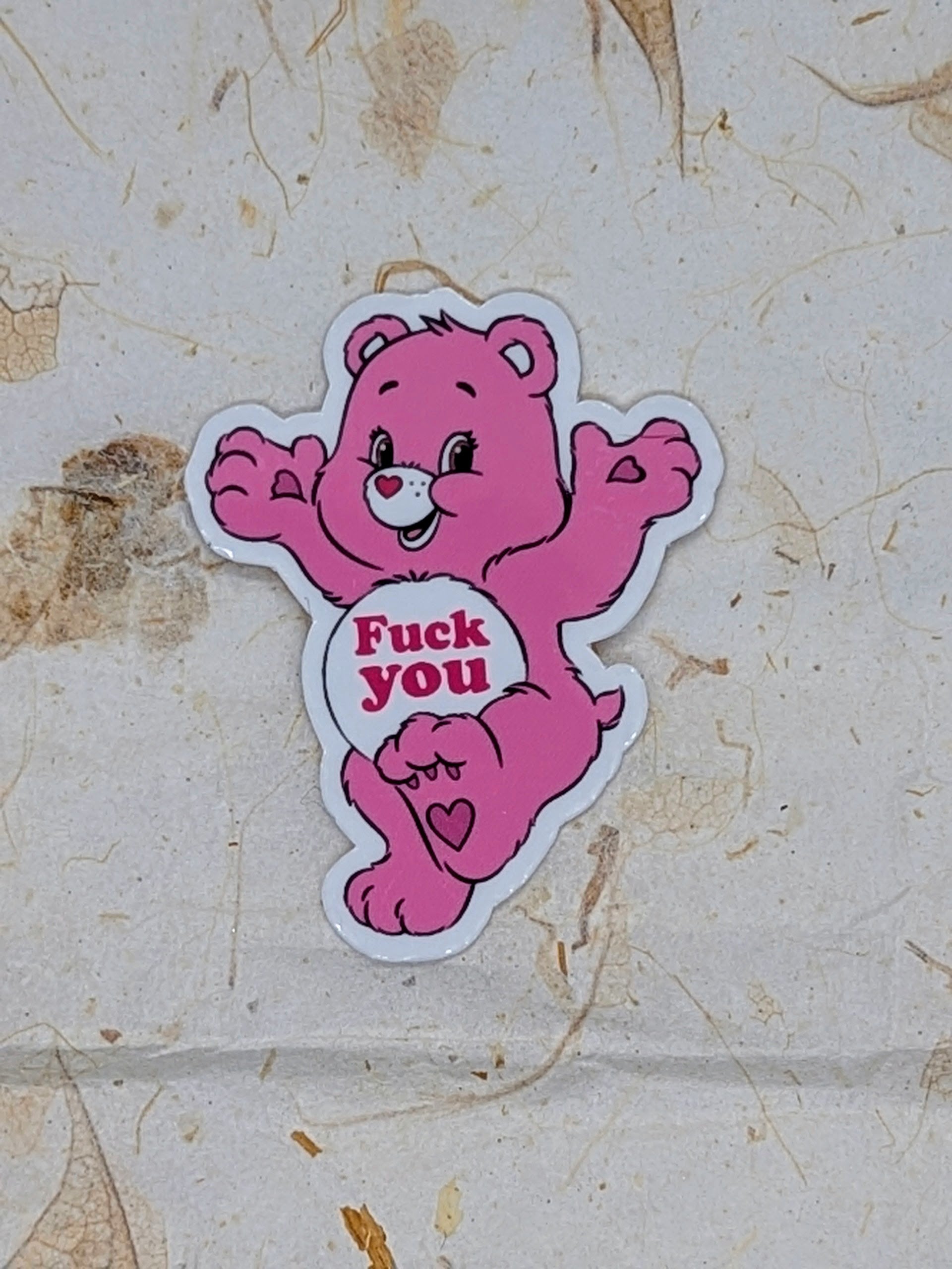  Care Bear Sticker - Fuck You 3 inch Sticker socuteineedonetoo