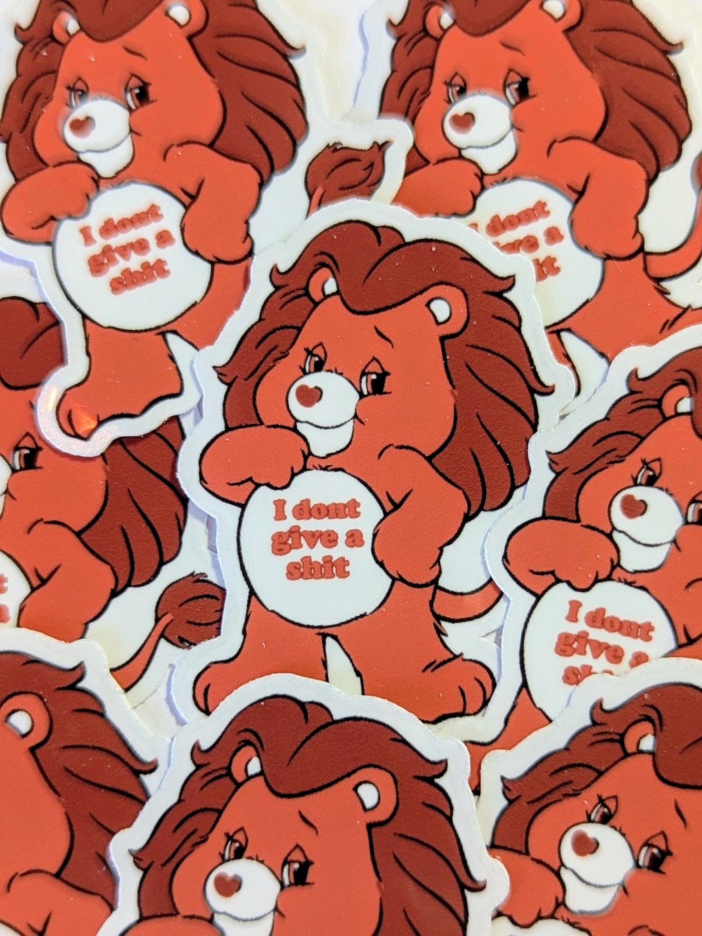 Care Bear Sticker - I don't give a shit sticker socuteineedonetoo