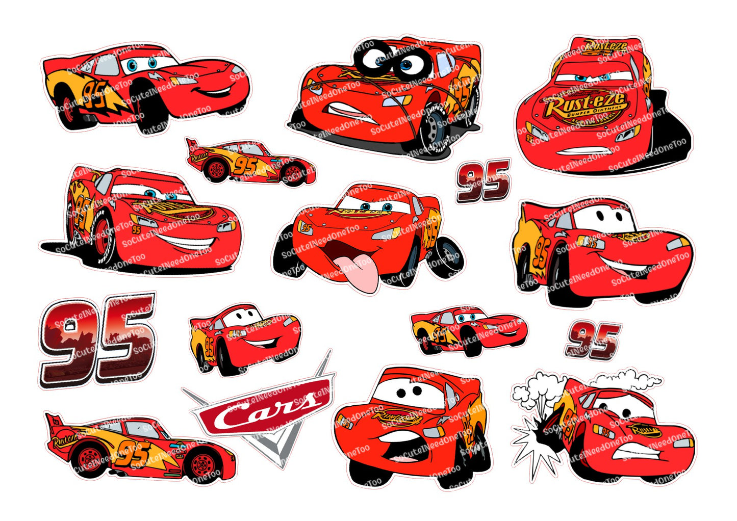 Disney Cars Stickers Vol 9 – Lightning McQueen Only Designs