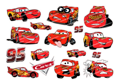 Race Car Sticker Sheet | Kids Stickers | Lightning & Racing Theme