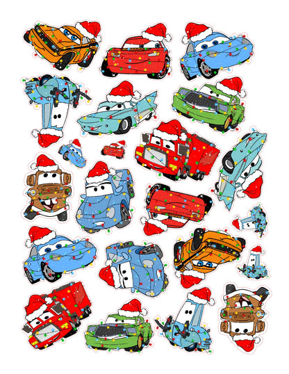 Race Car Sticker Sheet | Kids Stickers | Lightning & Racing Theme