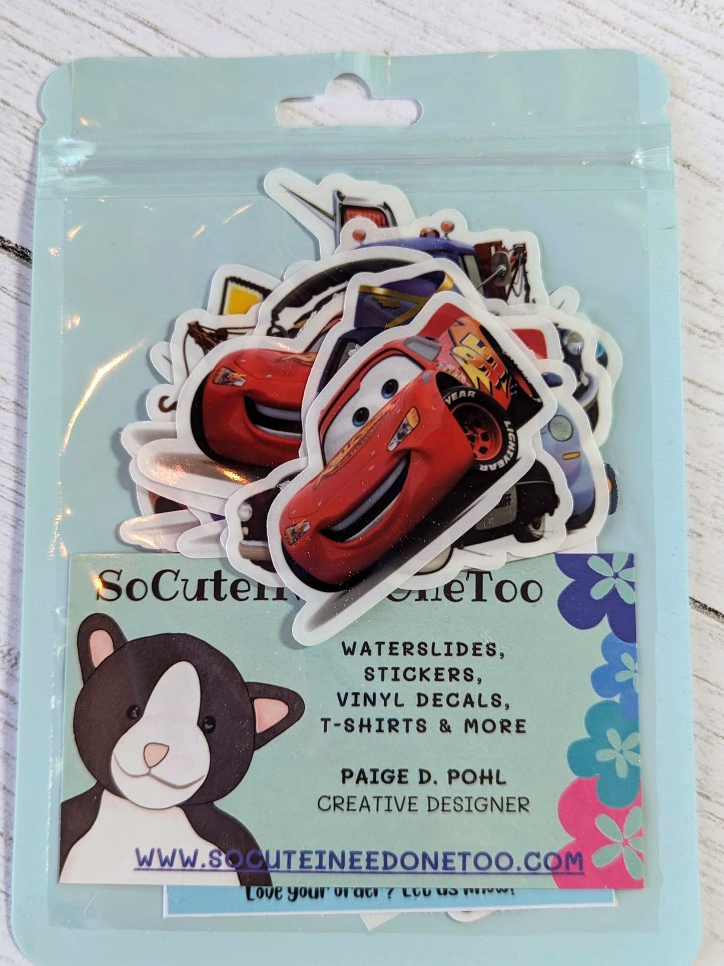 Race Car Sticker Sheet | Kids Stickers | Lightning & Racing Theme