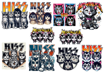 Halloween Serial Killer Cats Waterslide Decals - Chucky & Myers Kitties