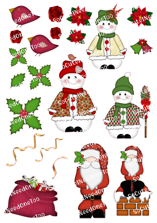 Christmas #7 Waterslide Decals - SoCuteINeedOneToo