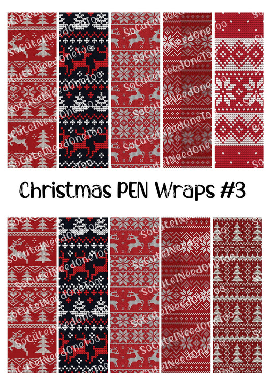 Christmas Pen Wraps #3