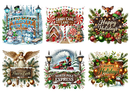 Christmas Signs #2 - #4 Waterslide Decals - SoCuteINeedOneToo