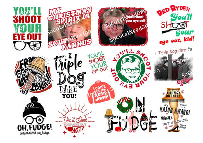 A Christmas Story Collection Of Waterslide Decals - SoCuteINeedOneToo
