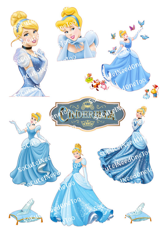 Cinderella Waterslide Decals - SoCuteINeedOneToo