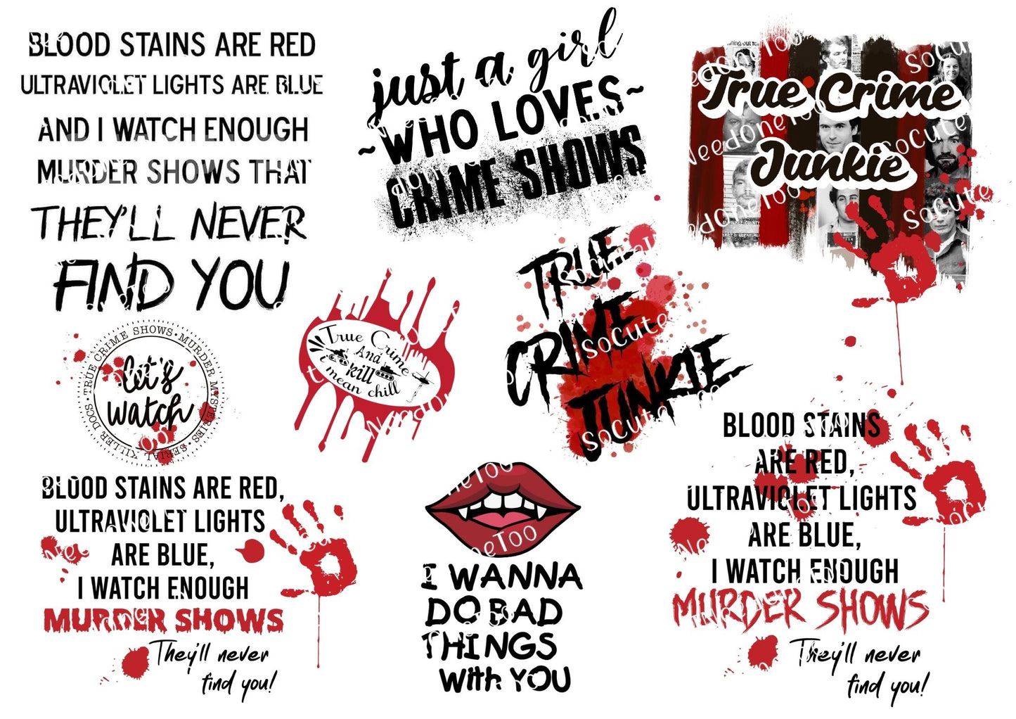 Crime Scene Waterslide Decals