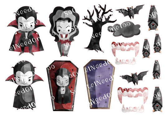 Dracula Themed Waterslide Decals