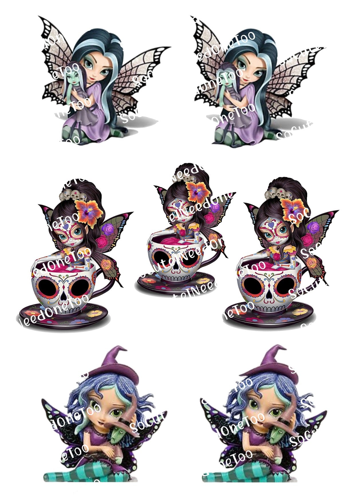 Fairies Waterslide Decals Vol 1 – Enchanting Fairy Designs for Tumblers & Crafts