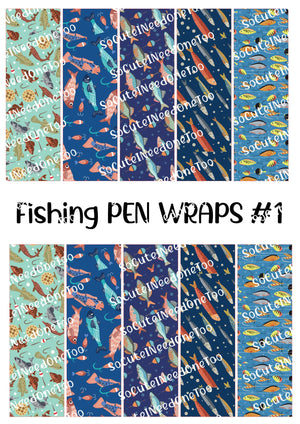 Fishing outdoor pen wraps waterslide decals vol 1