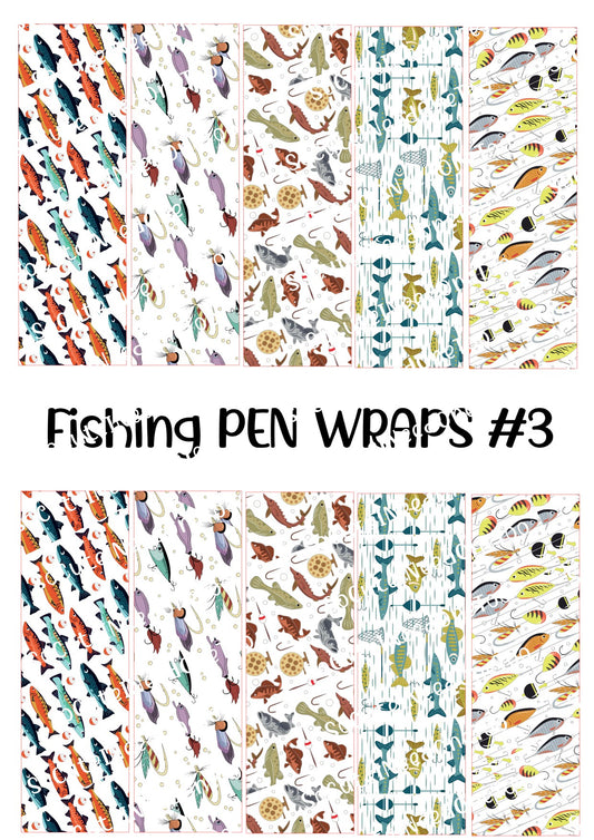 Fishing Pen Wraps #3 - Outdoor Waterslide Decals