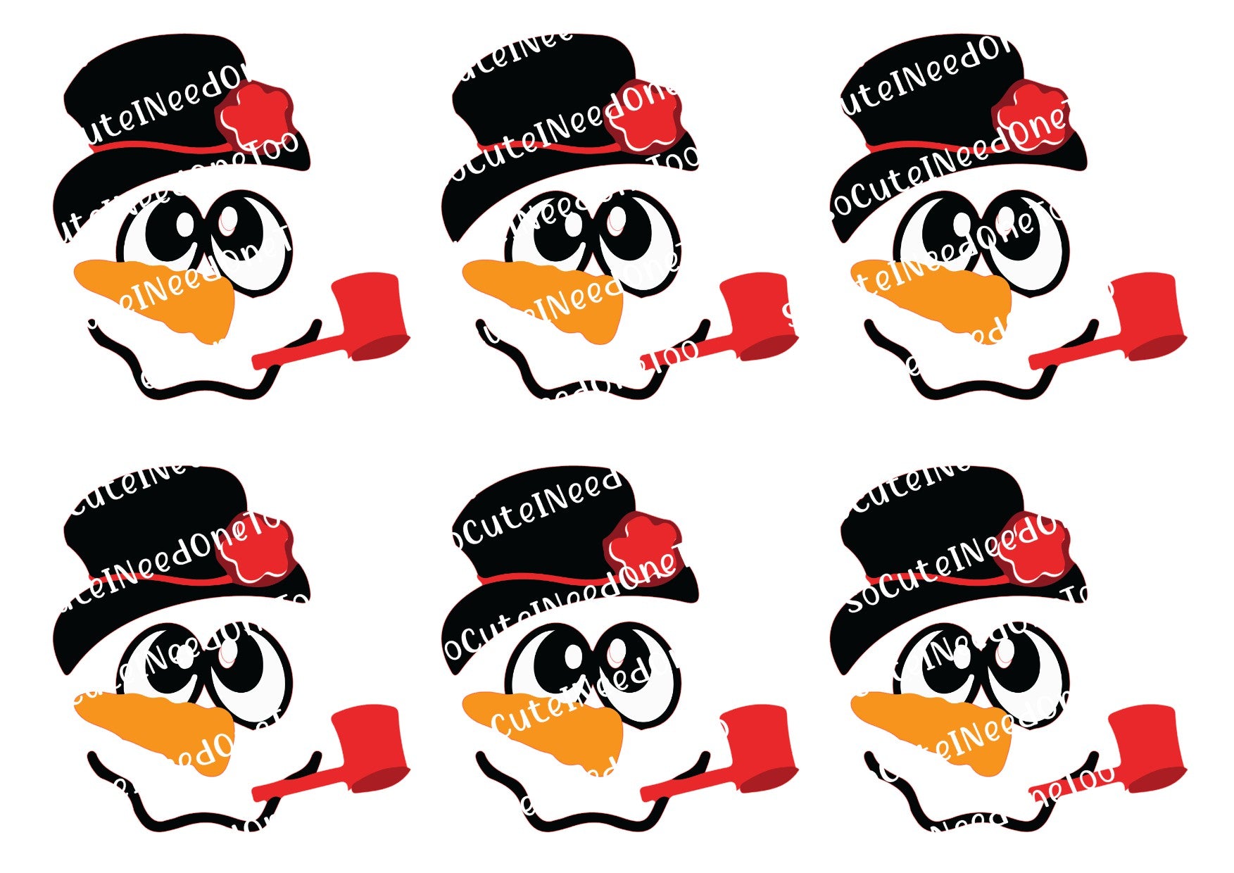 FROSTY FACES - Waterslide Decals - SoCuteINeedOneToo