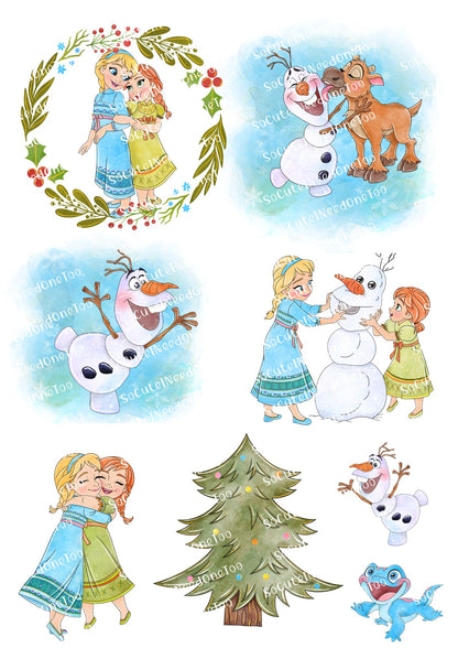 Calcomanías para toboganes acuáticos Frozen n.° 9 