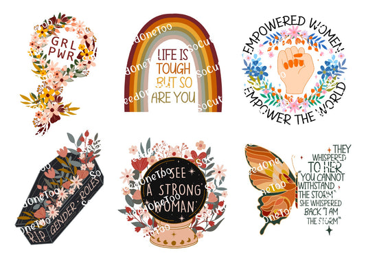 Girl power empowerment waterslide decals vol 3 for tumblers