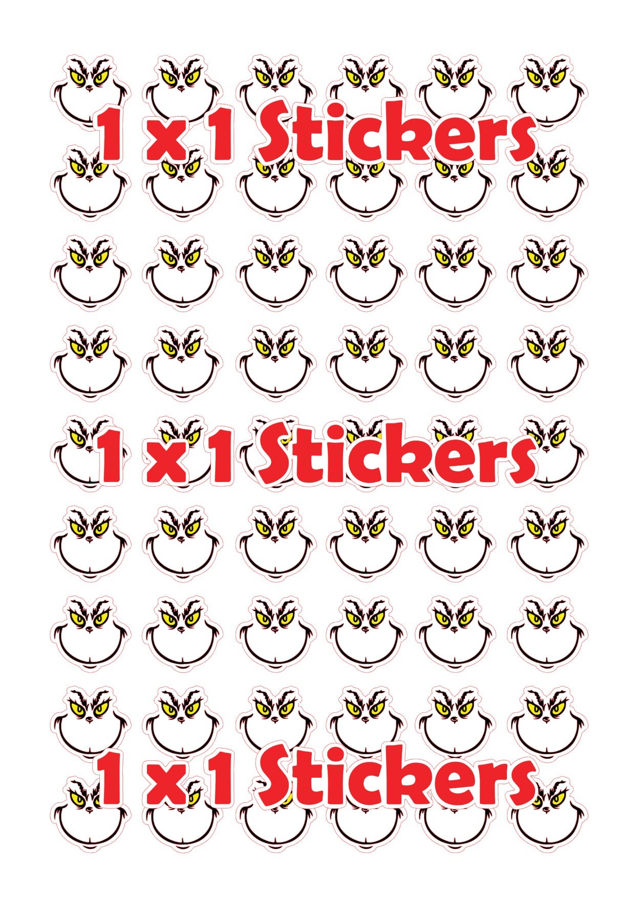 Green Holiday Grouch Stickers | Die-Cut Vinyl | Christmas Grouch Decals