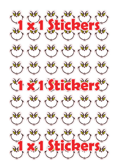 Green Holiday Grouch Stickers | Die-Cut Vinyl | Christmas Grouch Decals