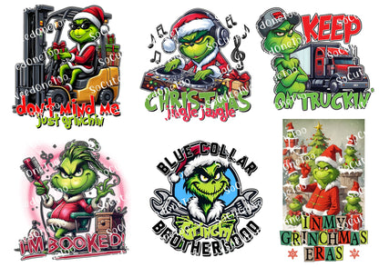Grinch Waterslide Decals - Premium Holiday Collection Full Sheets
