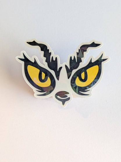 Holographic Grinch Face Sticker Set - Mouth & Eyes