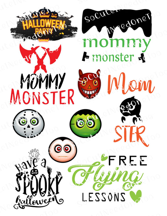 Halloween #3 Waterslide Decals